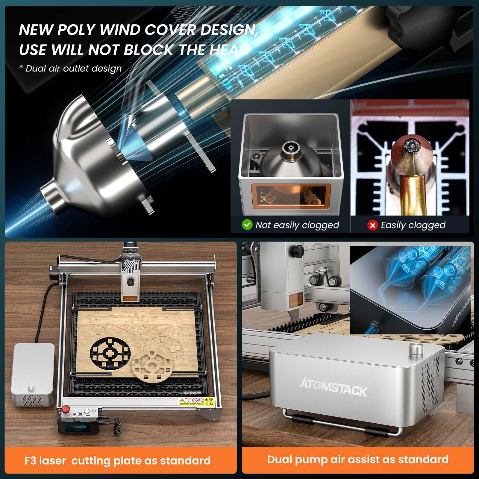 New Arrival Atomstack X30 Pro  6 core  33W Laser Engraving and Cutting Machine - Atomstack Factory Store