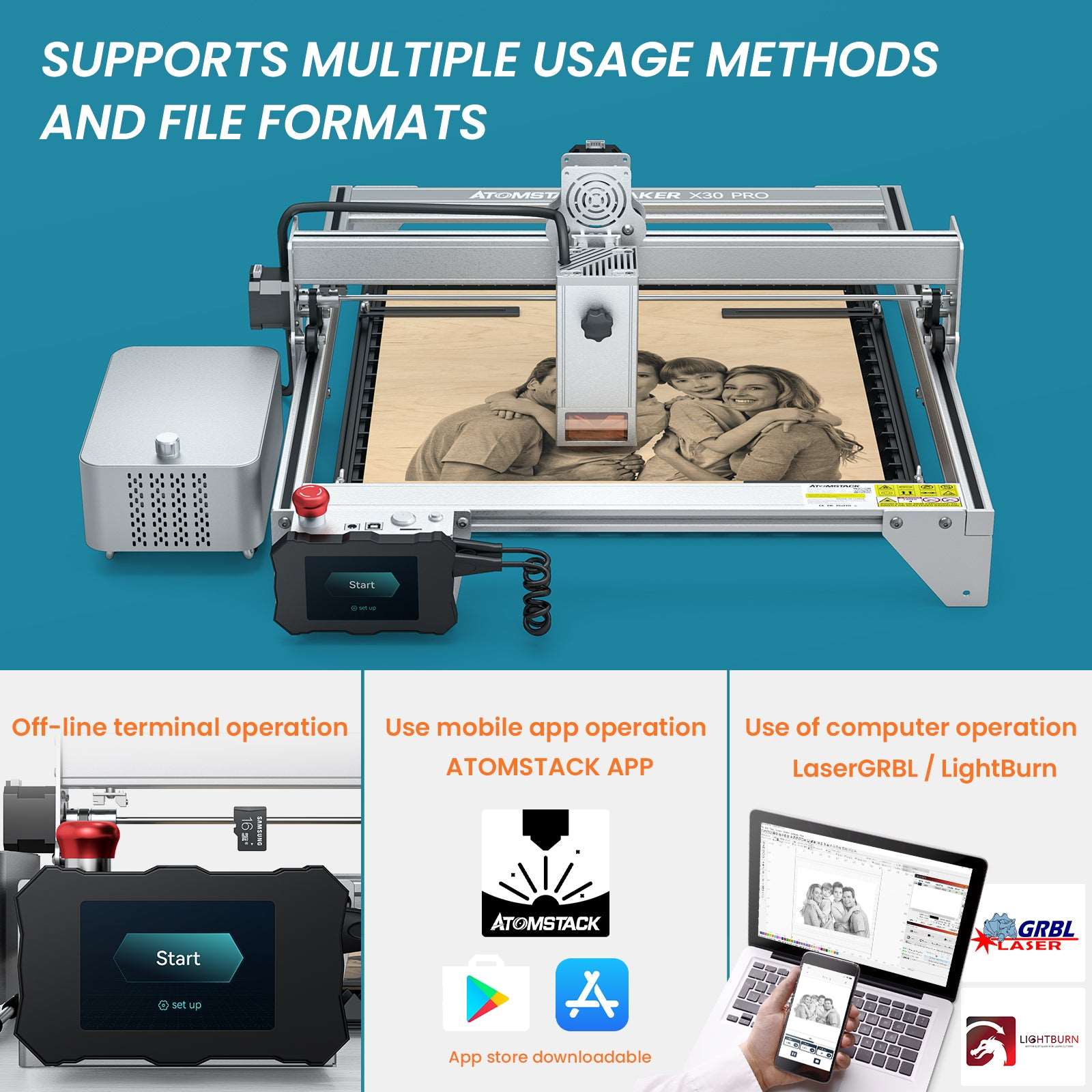 New Arrival Atomstack X30 Pro  6 core  33W Laser Engraving and Cutting Machine - Atomstack Factory Store