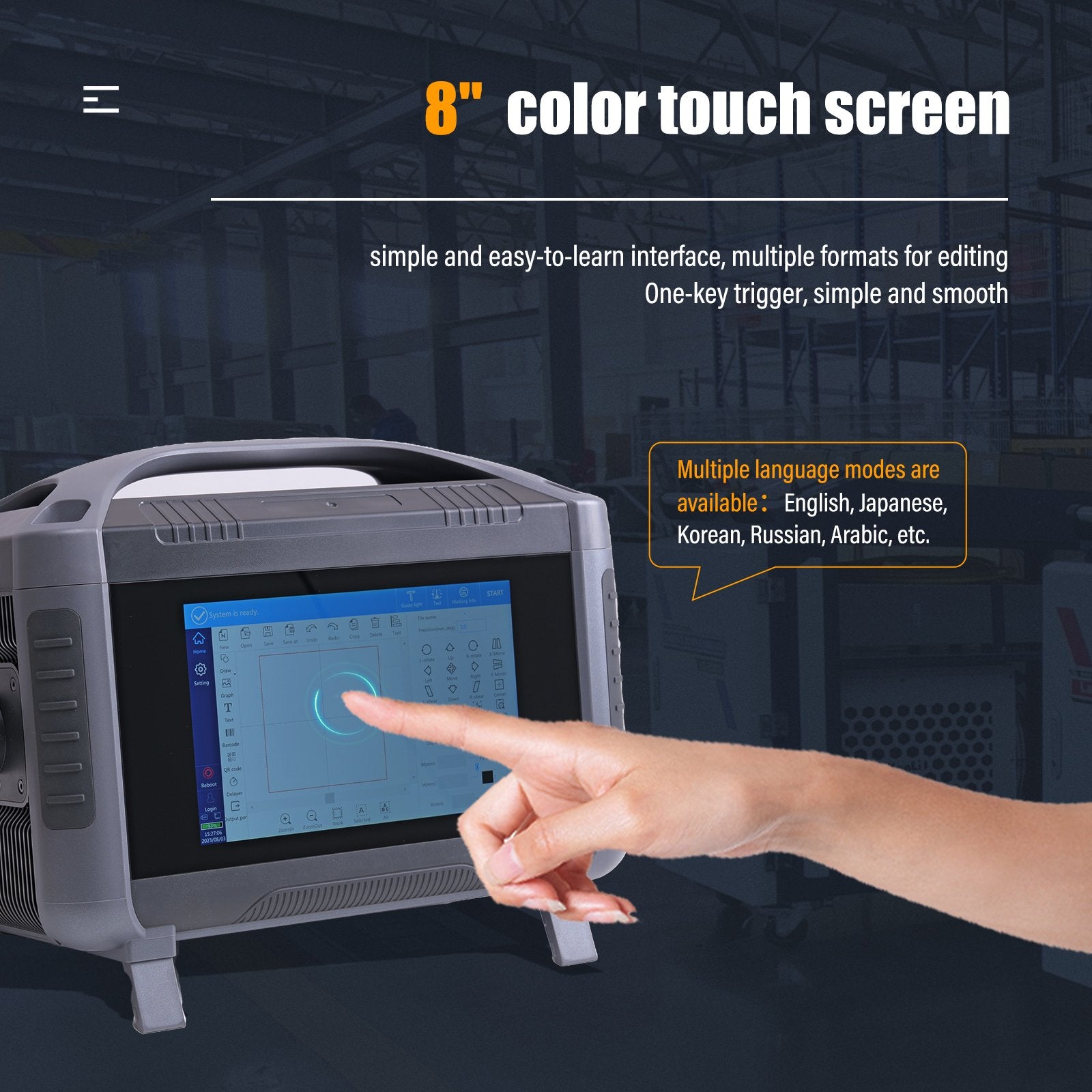 Portable Handheld Fiber Laser Marking Machine, Automatic Carving for Gold, Silver, Plastic Logo, QR Code, Date, 20W, 30W, 50W