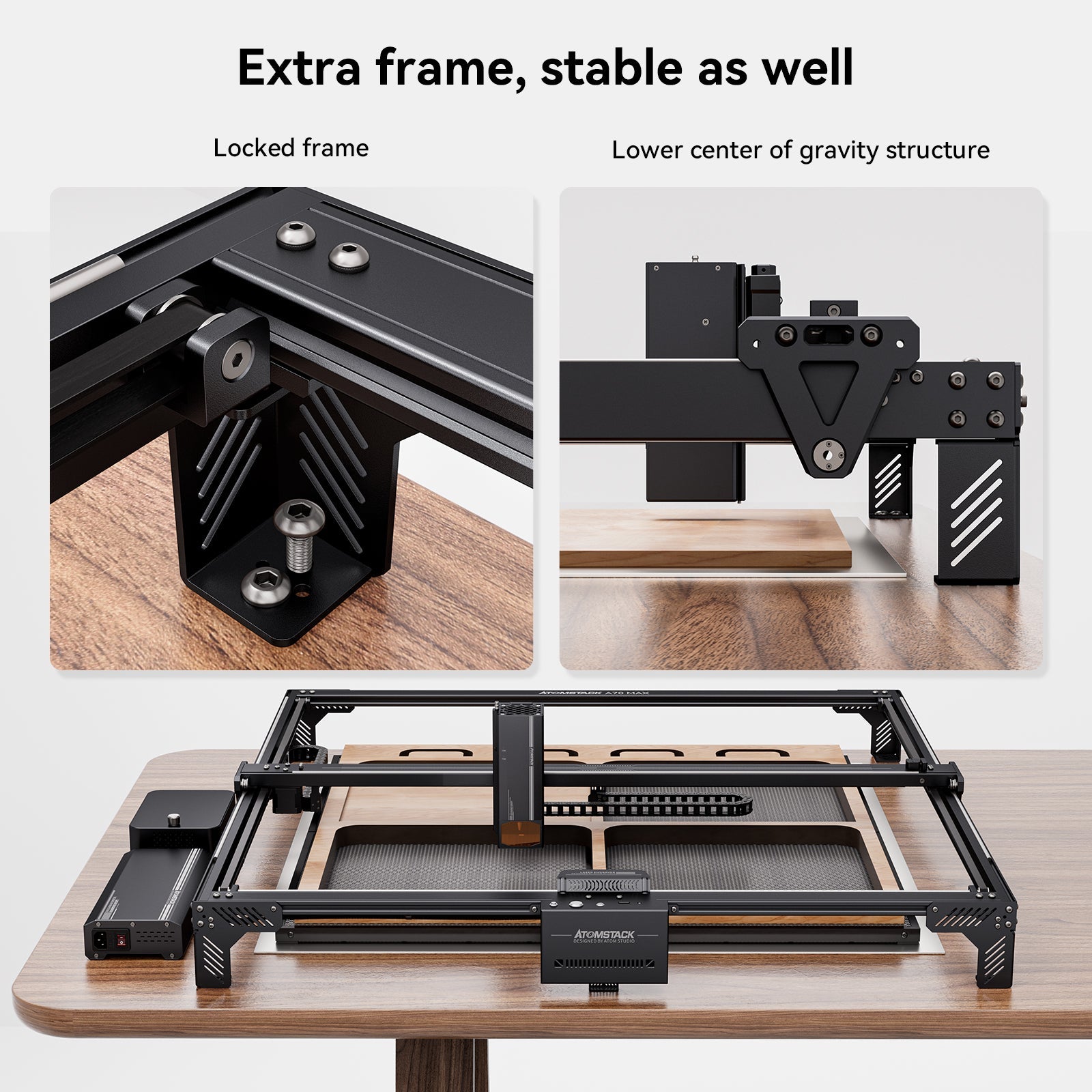 ATOMSTACK A70 X70 MAX 70W Desktop Diode Laser Engraver Auto Focus Metal Acrylic Wood Cutting Engraving Machine 850*800mm Large Area
