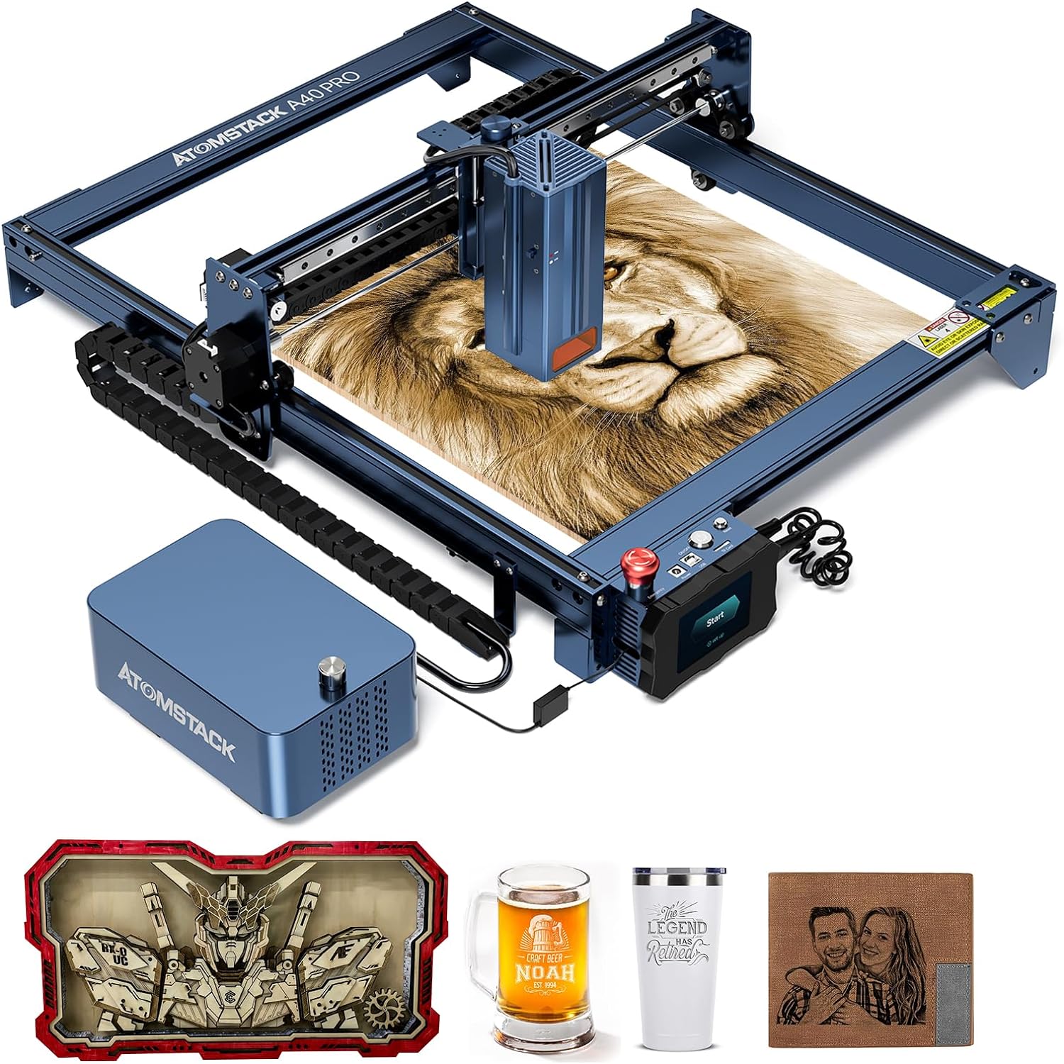 ATOMSTACK A40 S40 X40 Pro Laser Engraving Machine 210W Wth Air Assist 24W/48W One-Button Switching Laser Engraver Cutter