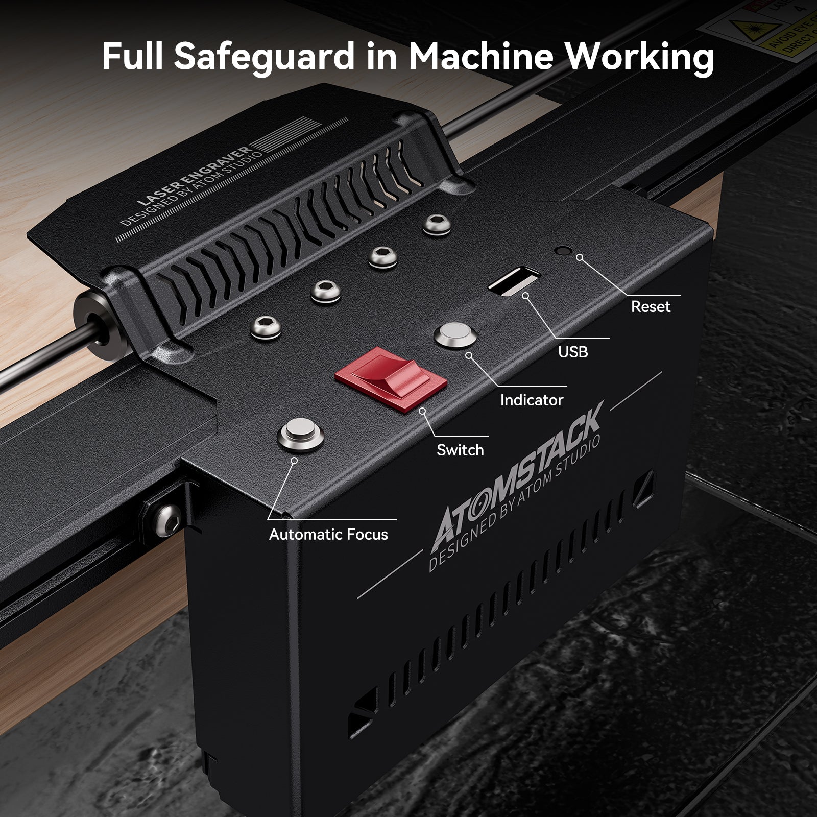 ATOMSTACK A70 X70 Pro Laser Engraver 77W COS Blue Light Laser Power with F60 Air Assist Set 24000mm/min Auto Focus with 4.3 inches Control Monitor 500x400mm Work Area