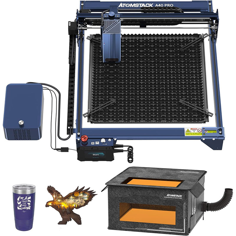 Atomstack A40 X40 S40 Pro 210W Laser Engraving Machine 24W/48W Lazer Engraver With F3 Honeycomb Worktable FB2 Protective Housing