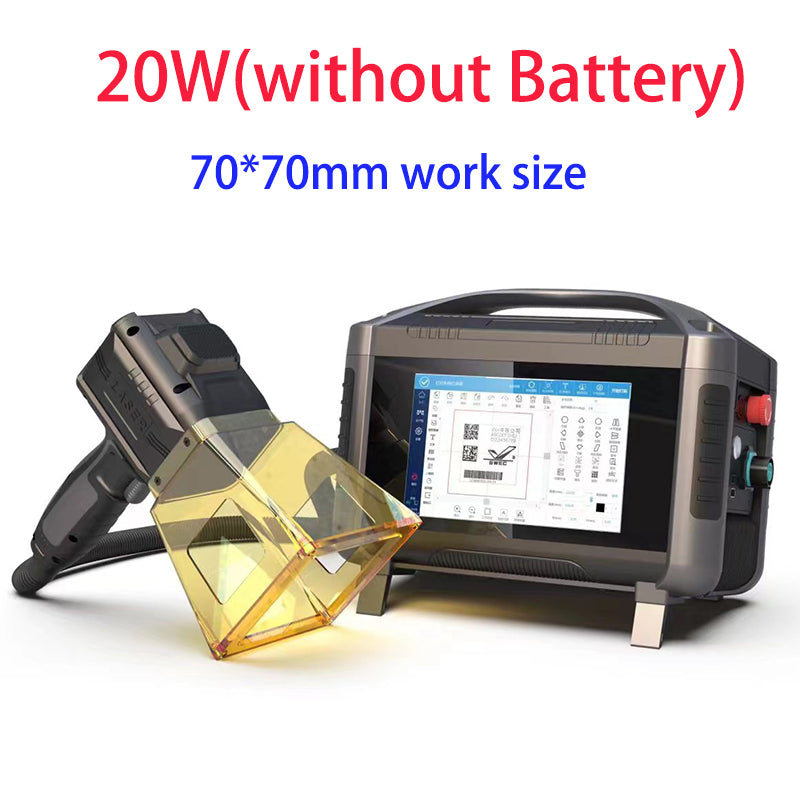 Handheld Laser Engraver 20W 30W 50W Output Power MAX Fiber Marking Machine Steel Distribution Box Nameplate QR Portable Printer