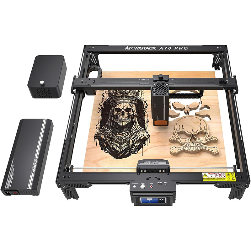 Atomstack A70 Pro X70 PRO 360W Autofocus Laser Engraving Cutter With 60 L/min Air Support 35 W Engraving 70 W Cutting Dual Mode 0.01 mm Precision Flame Alarm Intelligent Cooling CNC Laser Engraver For Wood, Metal,Plastic, Acrylic, Leather, Rubber