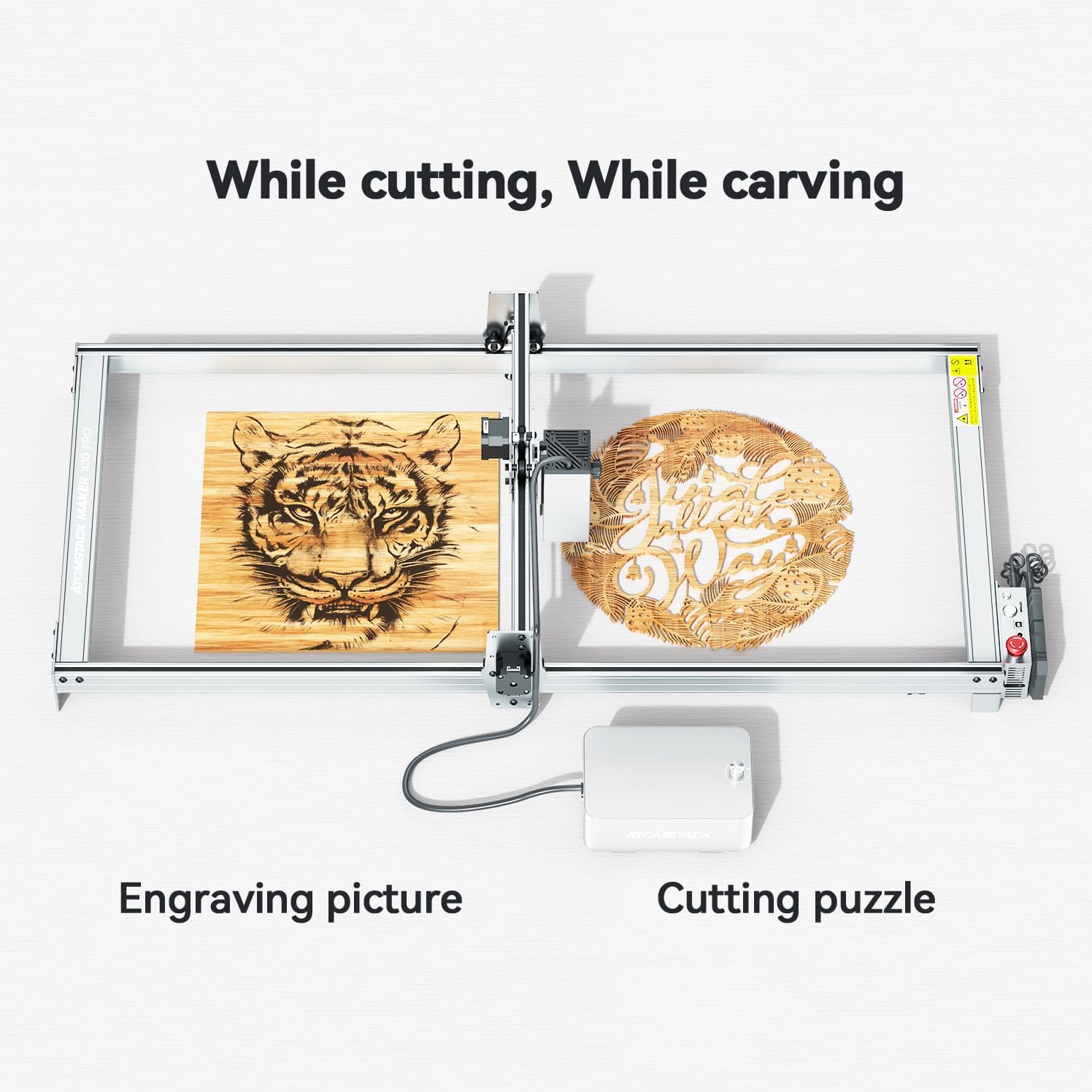 ATOMSTACK X30 Pro Extension Kit - Laser Engraver Area Expansion Kit for ATOMSTACK X30 Pro/S30 PRO/A30 PRO, Engraving Area is Expanded to 40 * 85cm,Longer Laser Engraving and Cutting for Laser Engraver