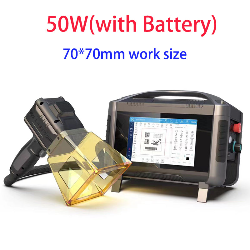 Handheld Laser Engraver 20W 30W 50W Output Power MAX Fiber Marking Machine Steel Distribution Box Nameplate QR Portable Printer