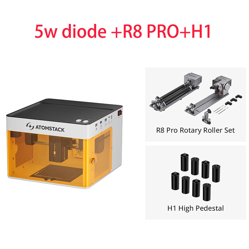 ATOMSTACK P1 Enclosed Laser Engraver For Beginners Mini Portable Cutting Machine 5000mW Laser Class 1 New CoreXY Dual-Motor Drive 10000mm/min
