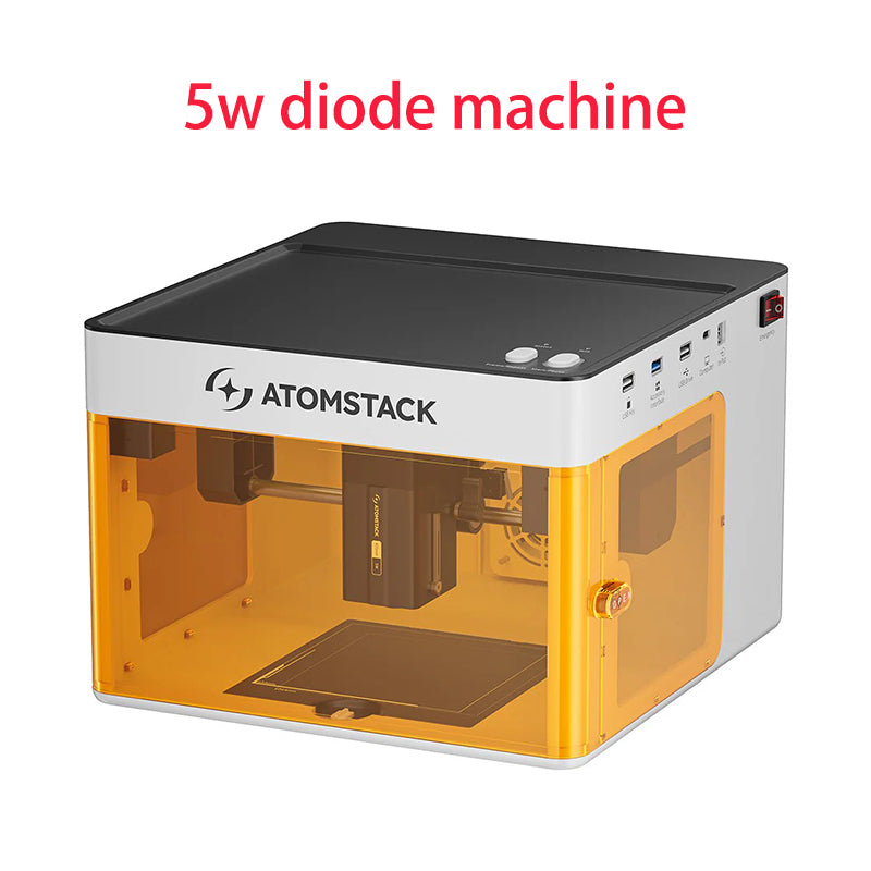 AtomStack P1 First Entry-Level Mini Dual-Laser Engraver Enclosed Portable 5W Diode+1.2W Infrared Smart Laser Marker DIY Cutter