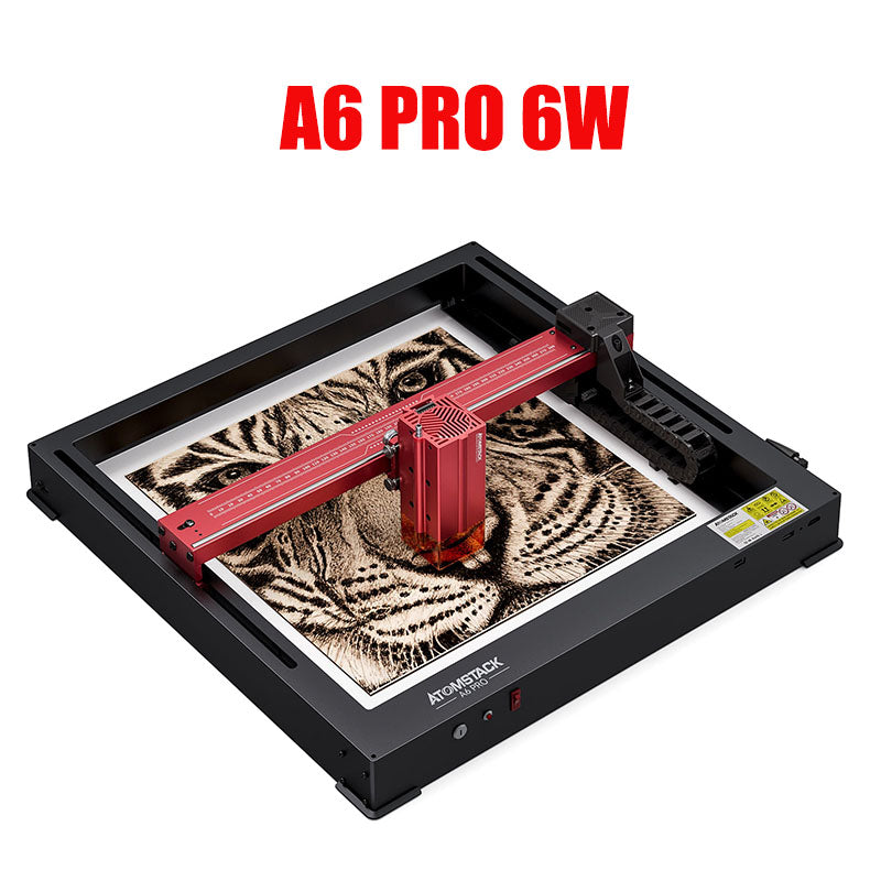 ATOMSTACK A6 Pro Laser Engraving Machine, Unibody Frame Design Installation Free, 6W Output Power Laser Cutter, Ultra-Fine Laser Engraver for Beginners, Home & Office Personalized DIY