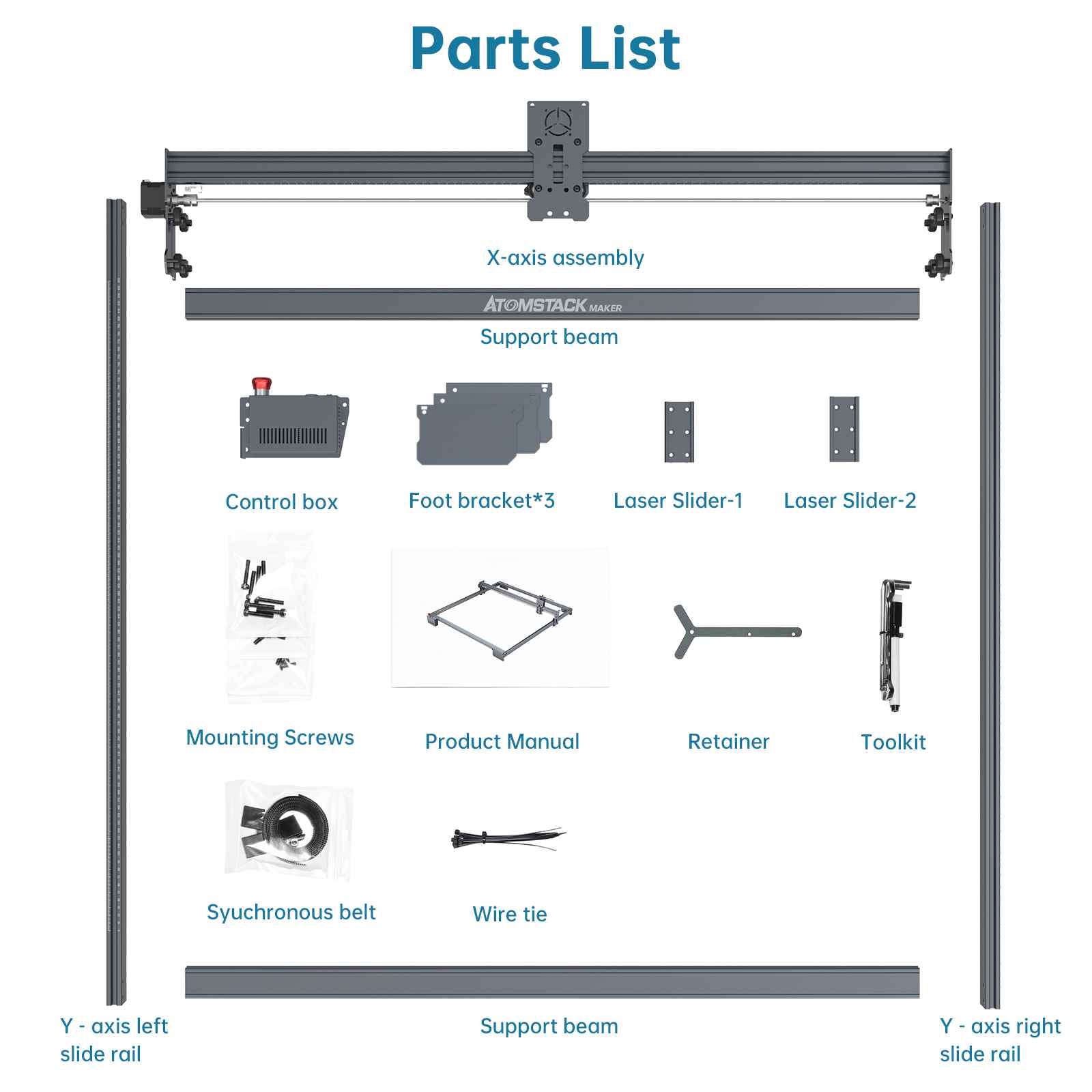 Atomstack E85 Working Area Expansion Kit 850*800mm for ATOMSTCK X40 PRO S40 PRO A40 PRO X30 PRO S30 PRO A30 PROX20 Pro, A20 Pro, S20 Pro,X7 Pro, A10 Pro, S10 Pro,X7 40W, A5 Series Laser Engraver and Cutter