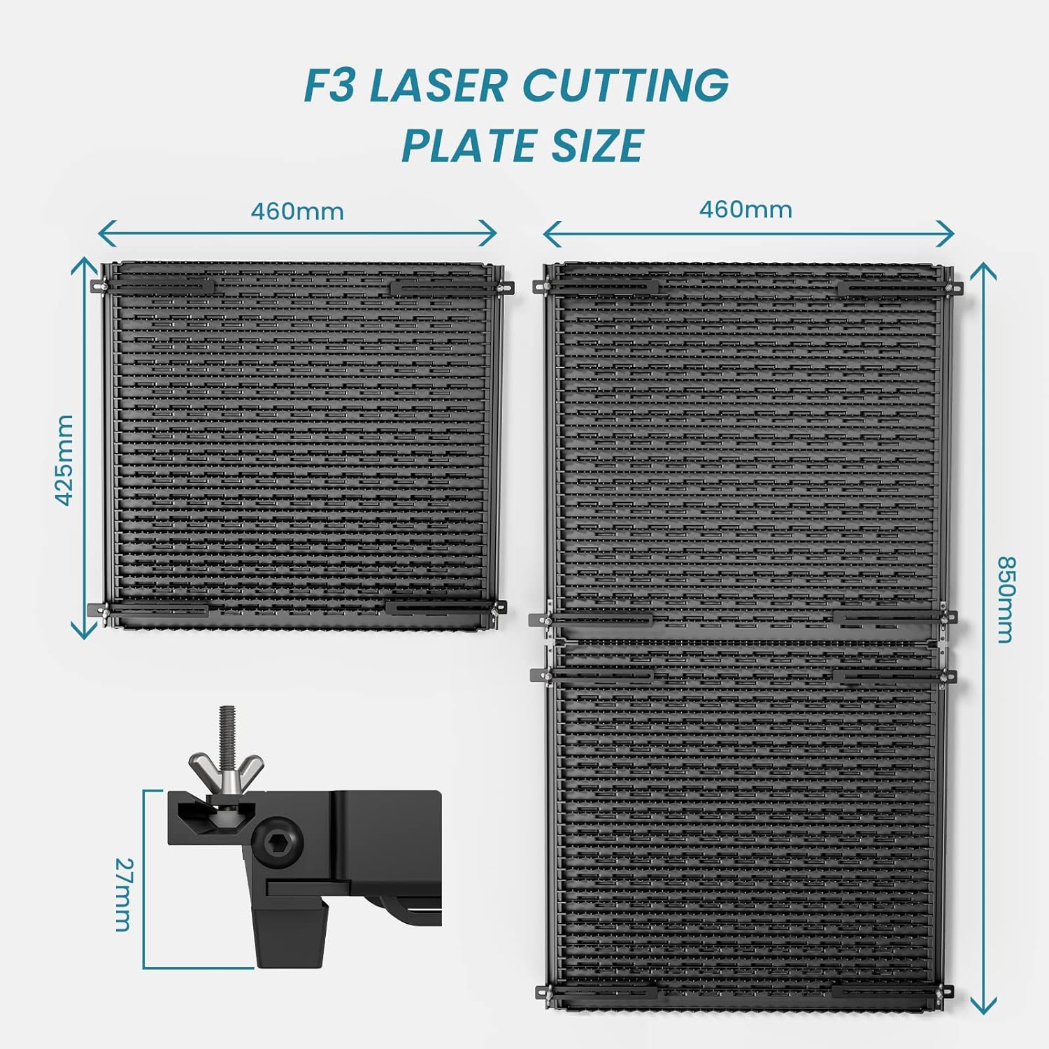 ATOMSTACK MAKER F3 Plus Laser Honeycomb Worktable 460*850mm Metal Protection Plate Laser Bed Board Panel