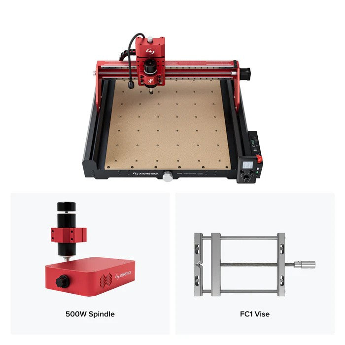 ATOMSTACK C4 Pro 4-Axis CNC Router Machine, 200W Spindle, Desktop Cutting and Milling Machine, Offline Control, 420×420mm Working Area, Relief Engraving for Wood, Plastic, Aluminum, Brass, PCB
