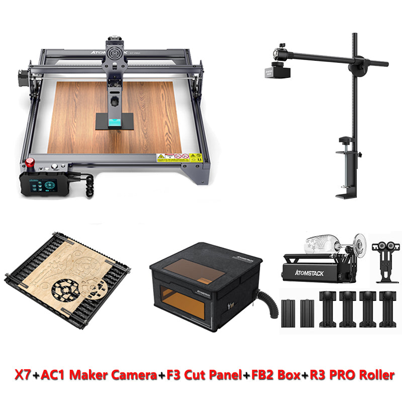 Atomstack S10 Pro X7 PRO A10 PRO Laser Engraver, 50W Laser Engraving Machine, 10W Optical Dual Compressed Spot Laser Cutter For 20 mm Wood and Acrylic, DIY Laser Cutting, Support Offline Engraving Phone App