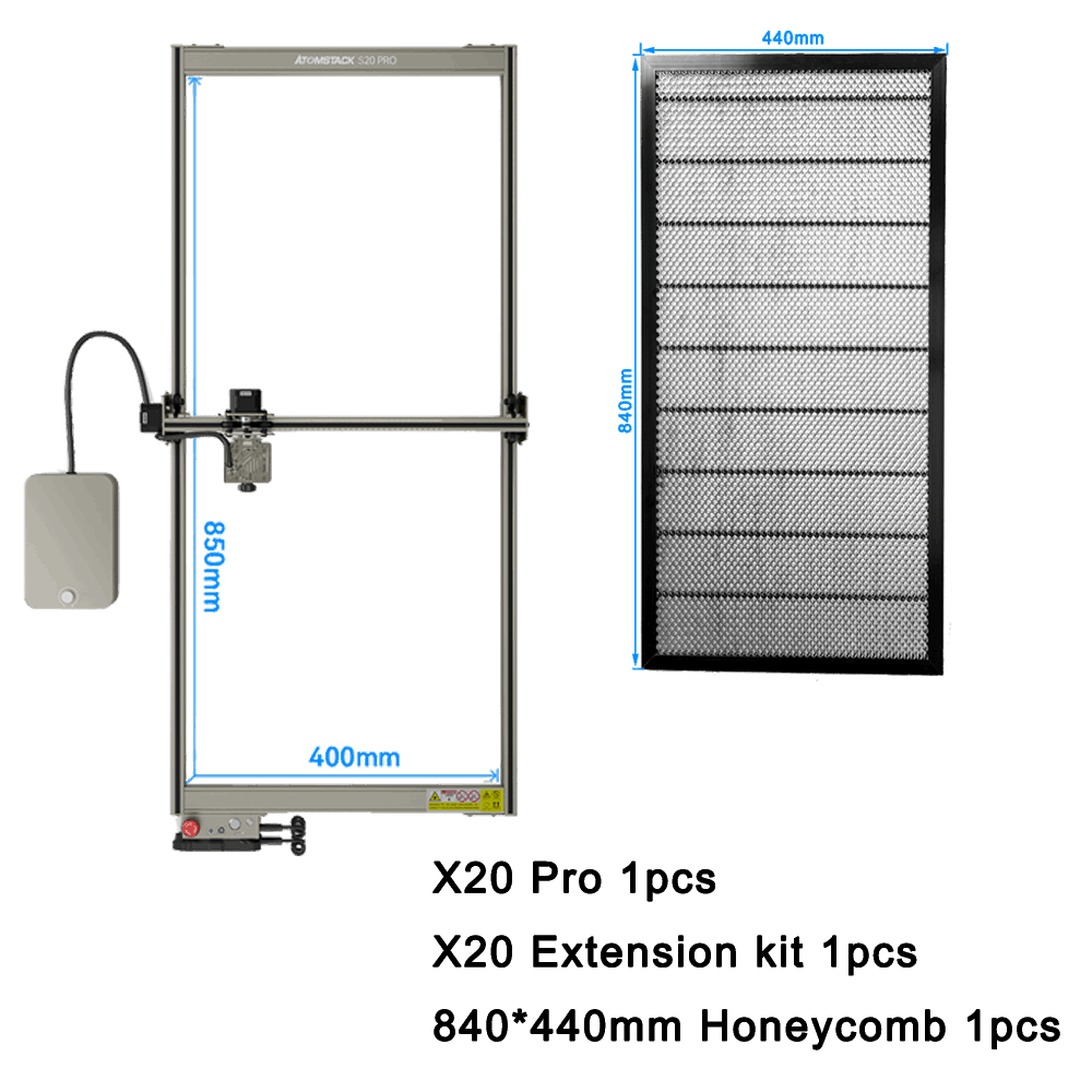 Atomstack 130W  X20 Pro laser engraving machine and cutting machine 20W Output power - Atomstack Factory Store