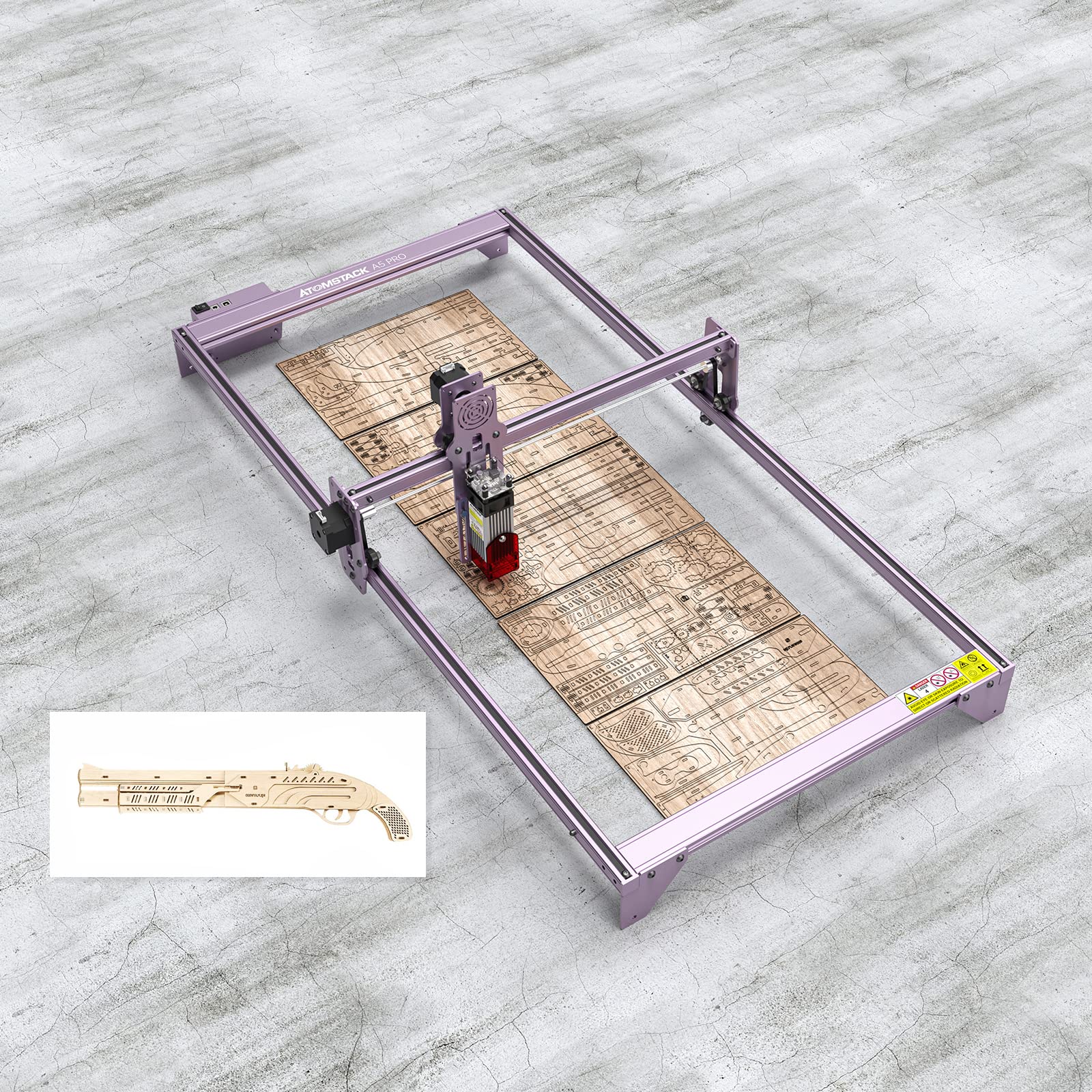 ATOMSTACK Engraving Range Extension Shaft Kit For A5/A5 Pro/A5 Pro+/A5 M40/A5 M30 Laser Engraving Machine 850mm*410MM, Expand Engraving Size Quickly and Easily, A5 PRO Y-Axis Extension Kit