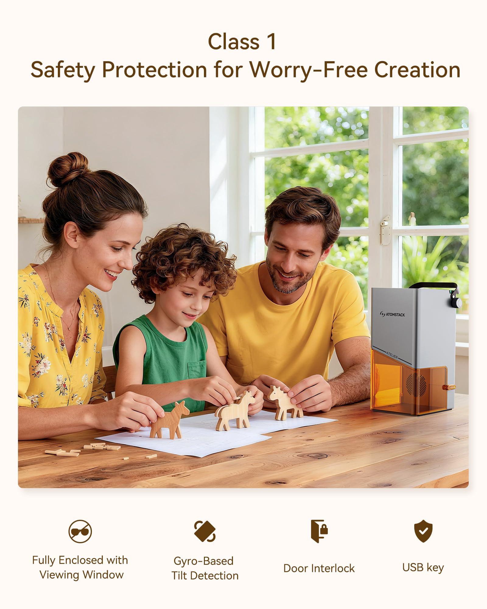 AtomStack Atelier AI Diode Laser Engraver 12W Galvo Portable Handheld Marking Machine with Built-in Camera 4000mm/s Class 1