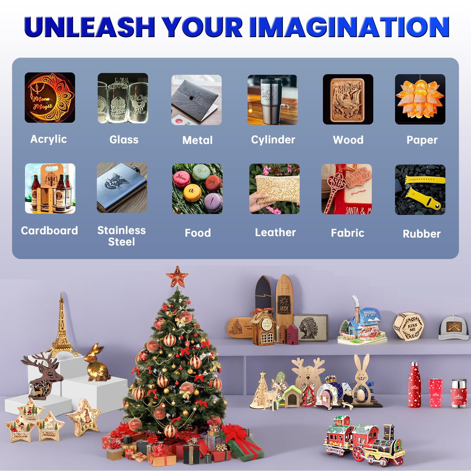 ATOMSTACK A6 Pro Laser Engraving Machine, Unibody Frame Design Installation Free, 6W Output Power Laser Cutter, Ultra-Fine Laser Engraver for Beginners, Home & Office Personalized DIY