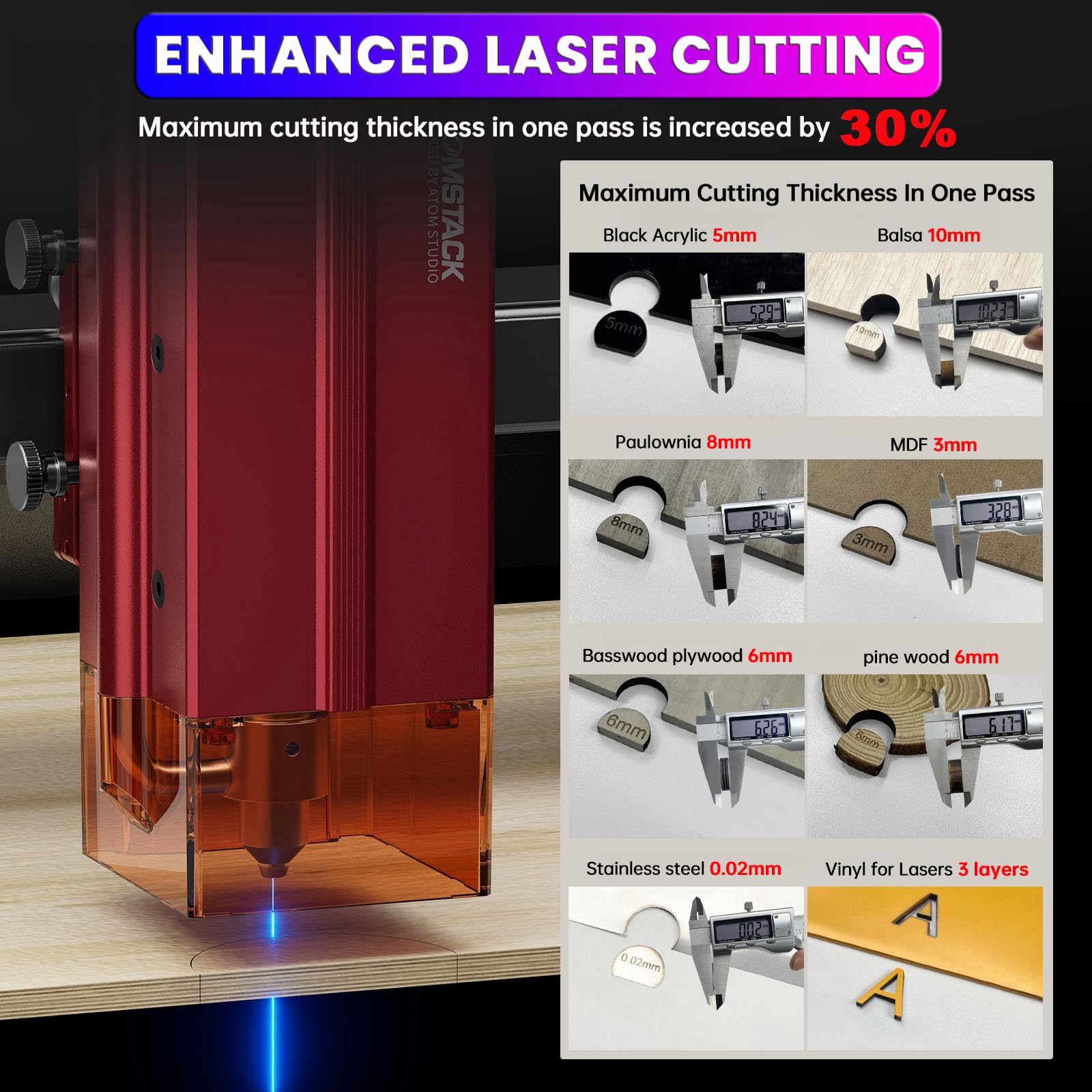 ATOMSTACK A12 Pro X12 PRO 12W Laser Engraving Machine Optical Power Laser Engraver Cutter Unibody Frame With F60 Double Pump Air Support