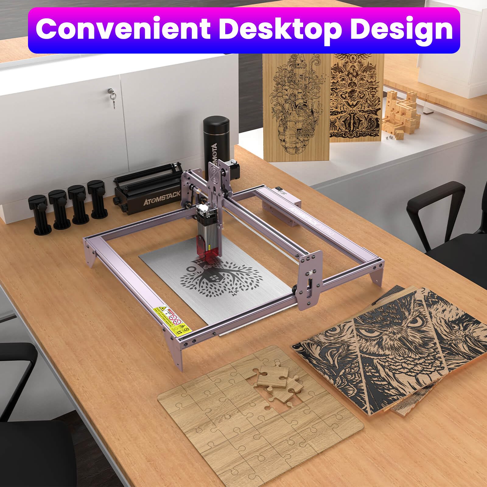 ATOMSTACK A5 Pro Laser Engraver 40W Engraving Machine For Wood Metal Leather 5.5W Output DIY Cutter Logo Pattern Marking Machine