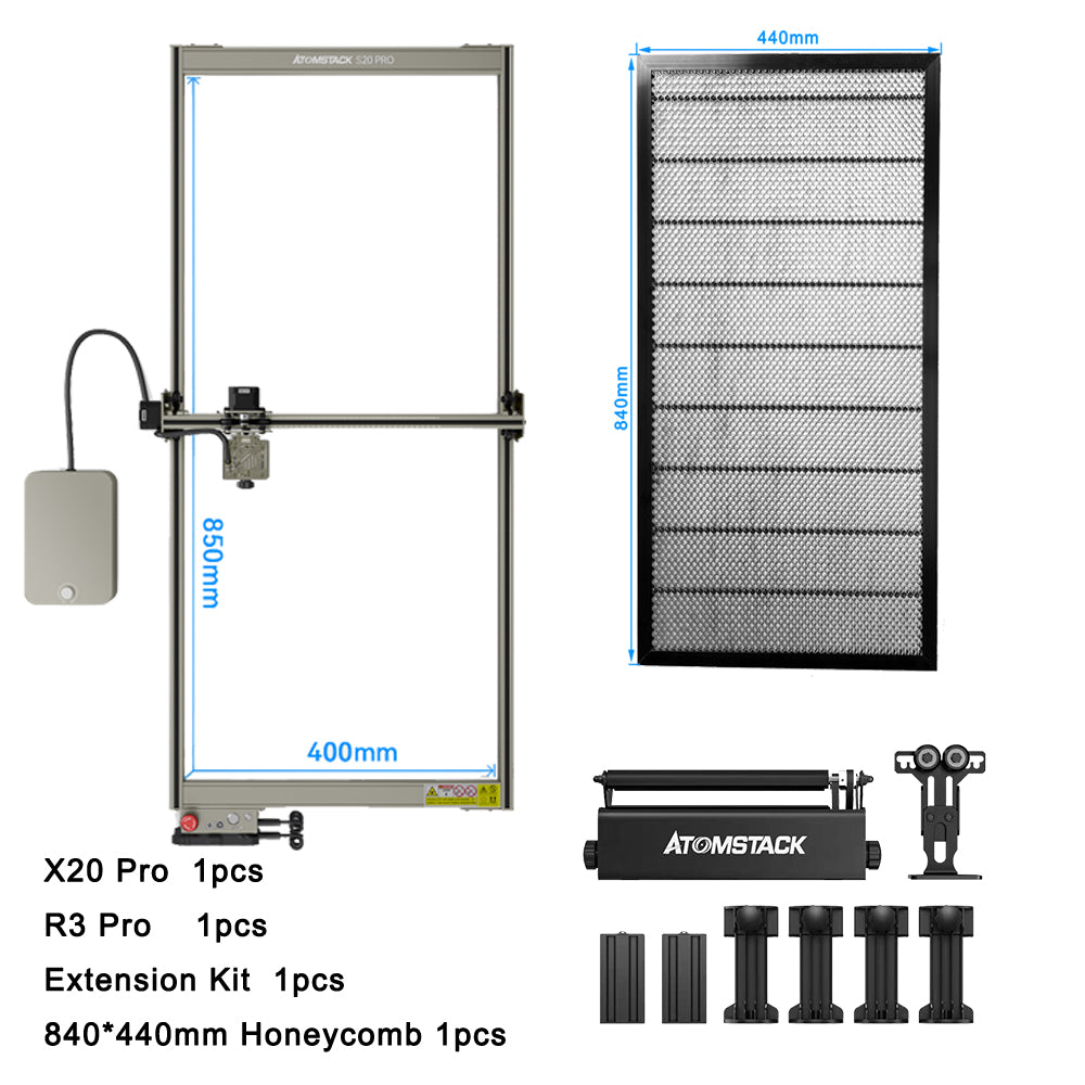 Atomstack 130W  X20 Pro laser engraving machine and cutting machine 20W Output power - Atomstack Factory Store