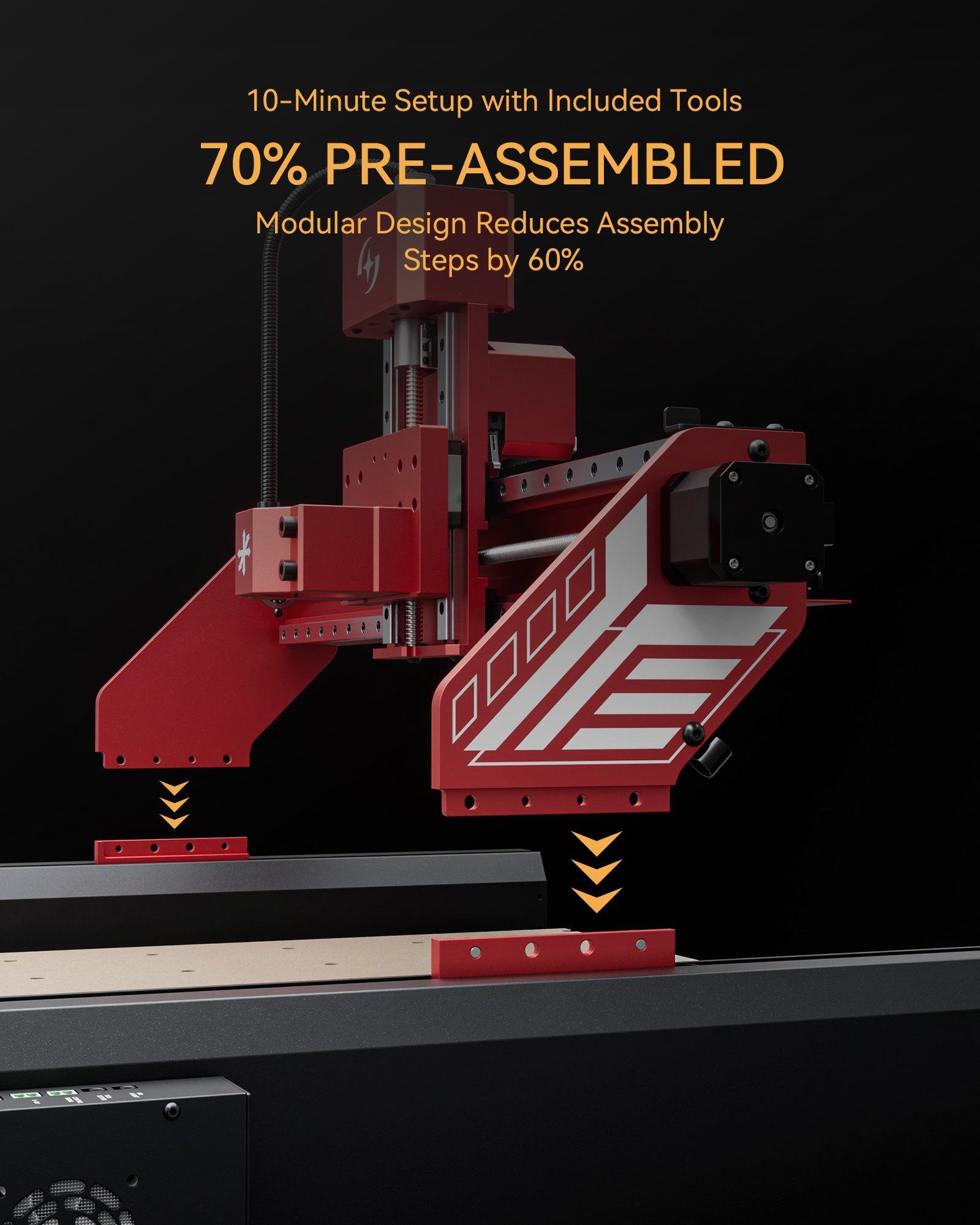 Atomstack 2025 New 0.1MM High Precision C4 PRO Desktop CNC Engraving Machine 200w Spindle Wood Drilling 3D Embossing Machine