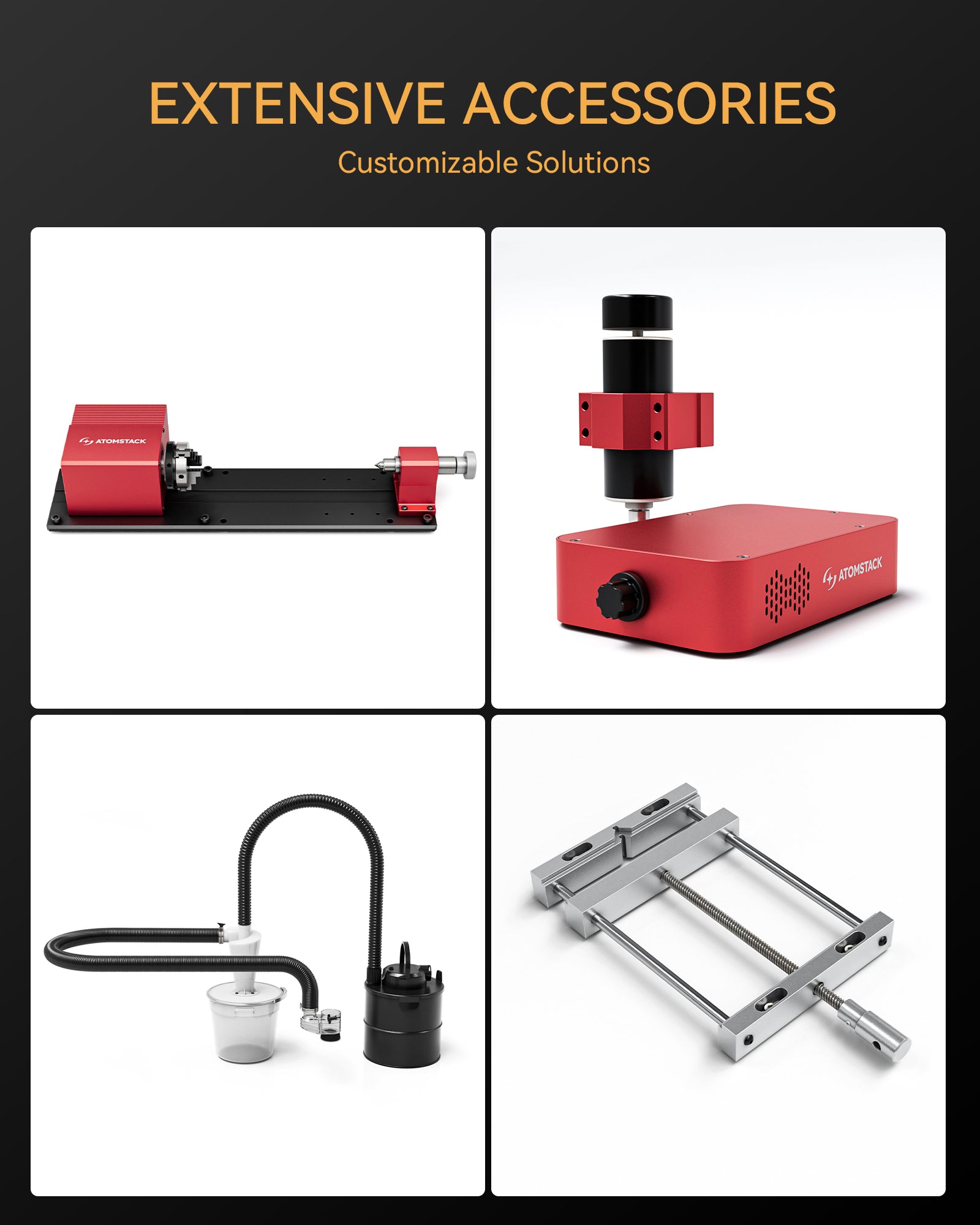 Atomstack 2025 New 0.1MM High Precision C4 PRO Desktop CNC Engraving Machine 200w Spindle Wood Drilling 3D Embossing Machine