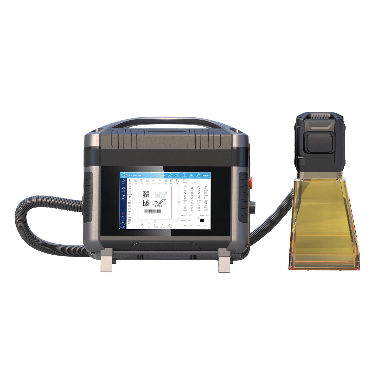 Portable Handheld Fiber Laser Marking Machine, Automatic Carving for Gold, Silver, Plastic Logo, QR Code, Date, 20W, 30W, 50W