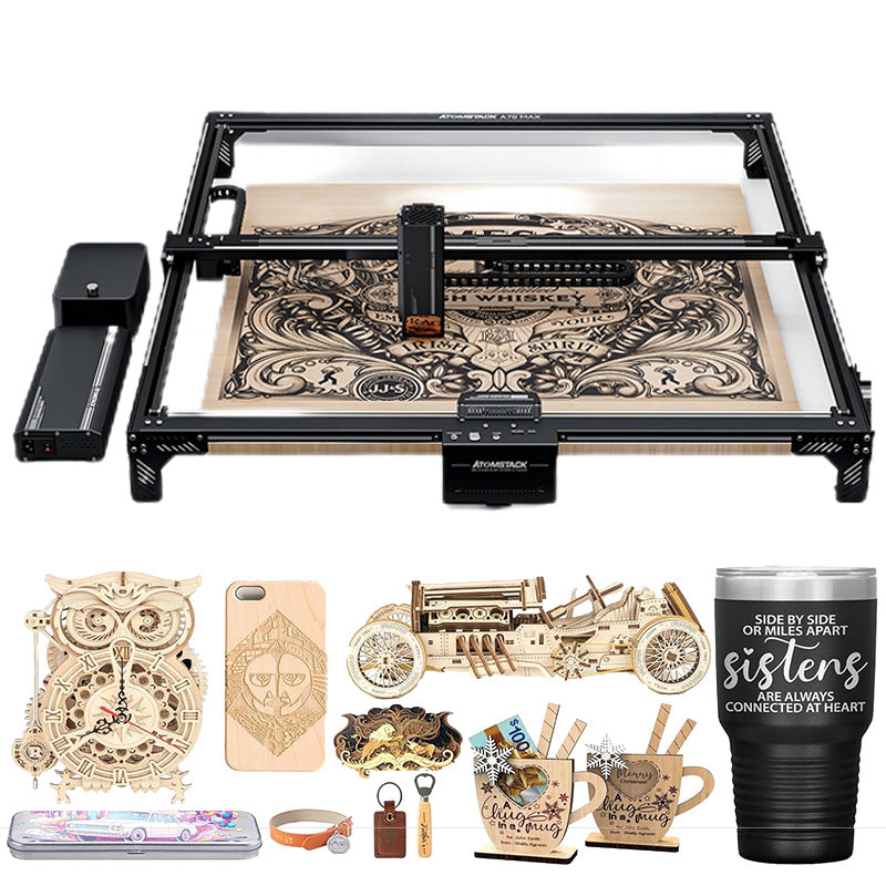 ATOMSTACK A70 X70 MAX 70W Desktop Diode Laser Engraver Auto Focus Meta