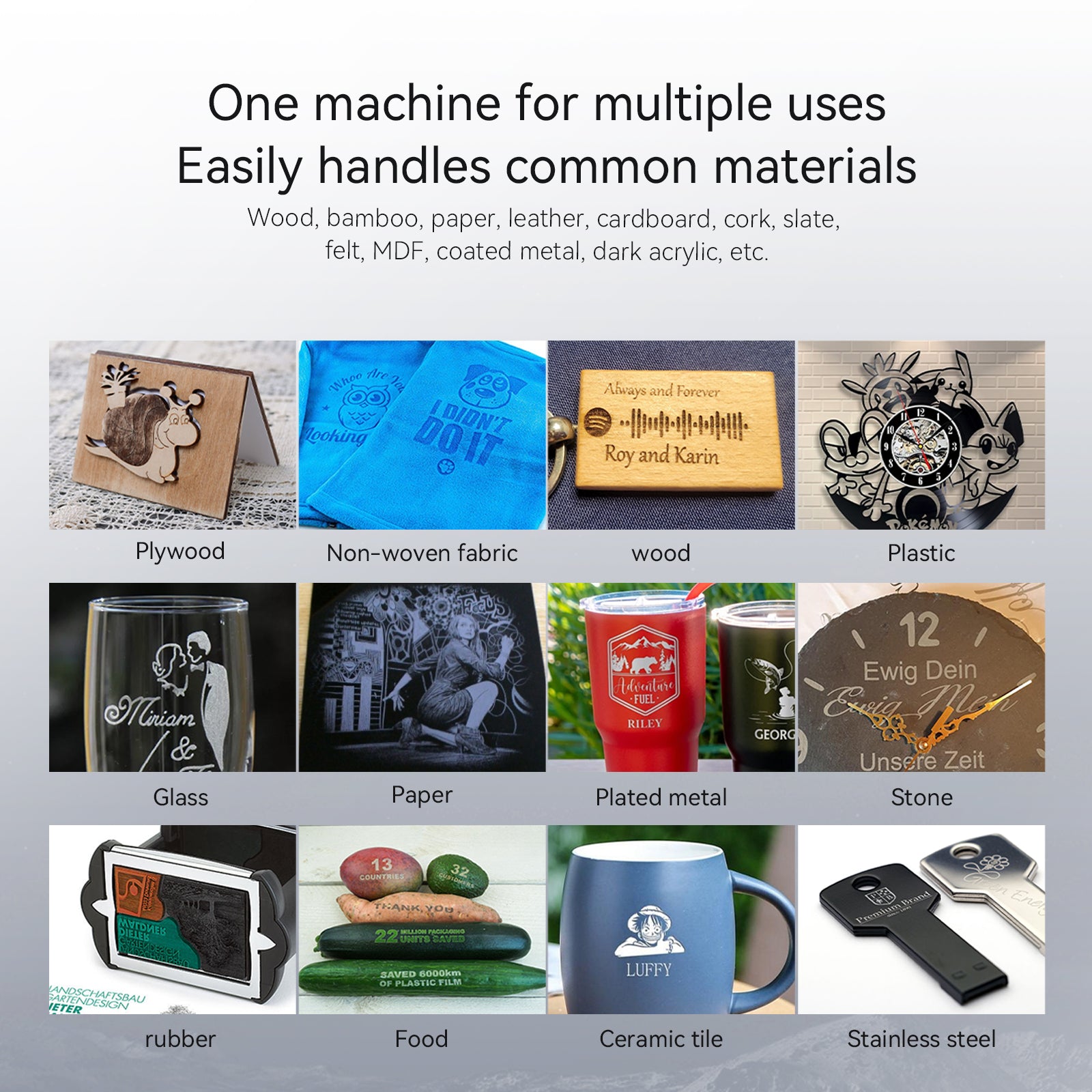 AtomStack Swift Mini 7W 12W Laser Engraver Portable 300x300mm10000mm/min DIY Gifts for Wood and Metal Dark Acrylic Glass Metal