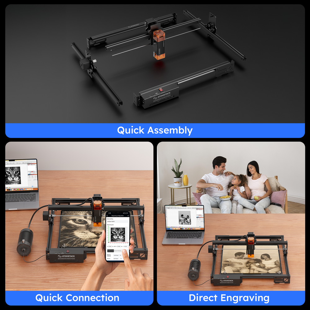 Atomstack A5 PRO V2 Upgraded 5W Laser Engraving Machine with Gen2 Spot