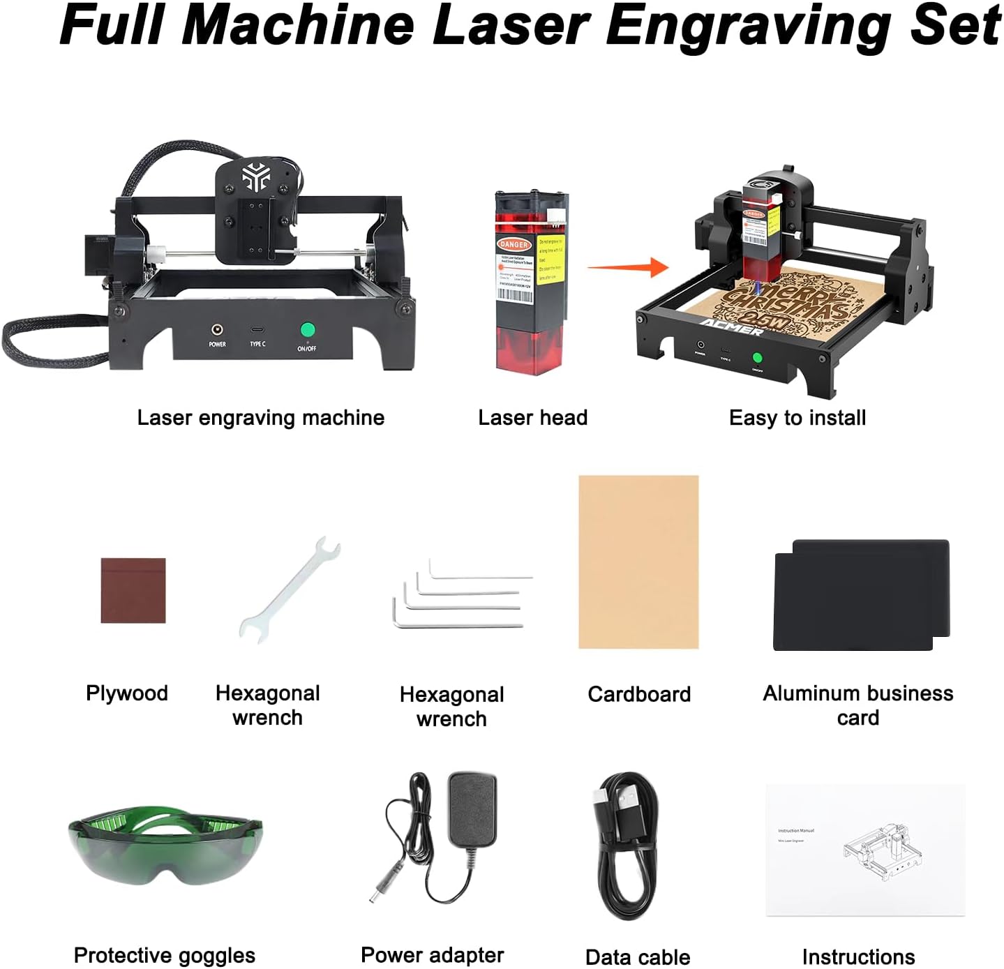ACMER Laser Engraver S1 Portable Laser Cutter and Engraver CNC Machine
