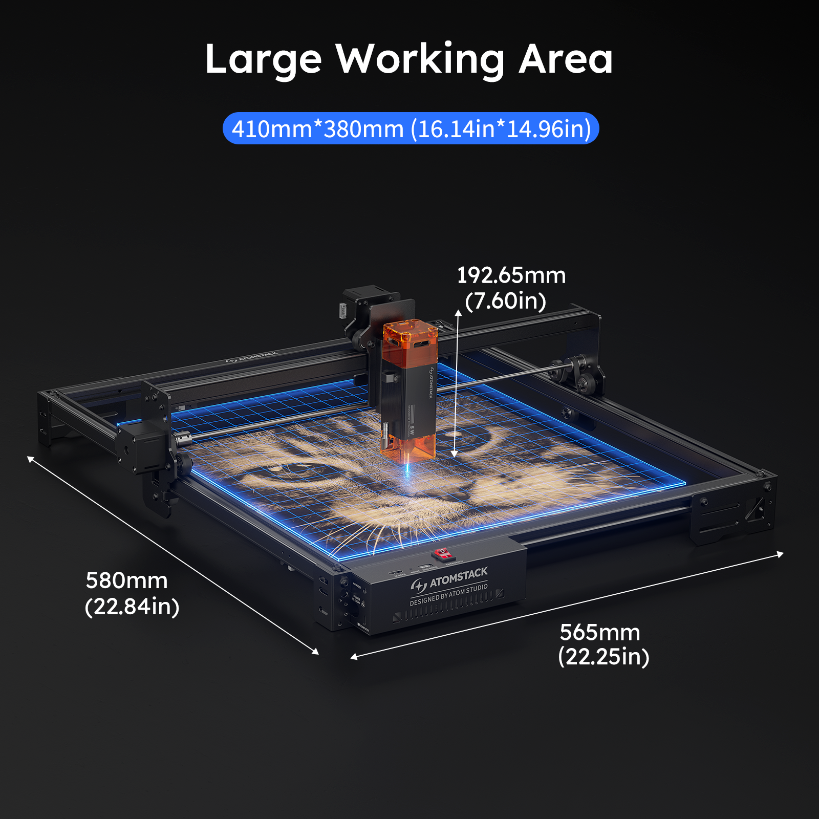 [EU Direct] ATOMSTACK Second-Generation Upgrade A5 PRO V2 5W, A10 PRO V2 10W, A20 PRO V2 20W Laser Engraver For Beginners DIY Hobby Kraft Woodworking Tools