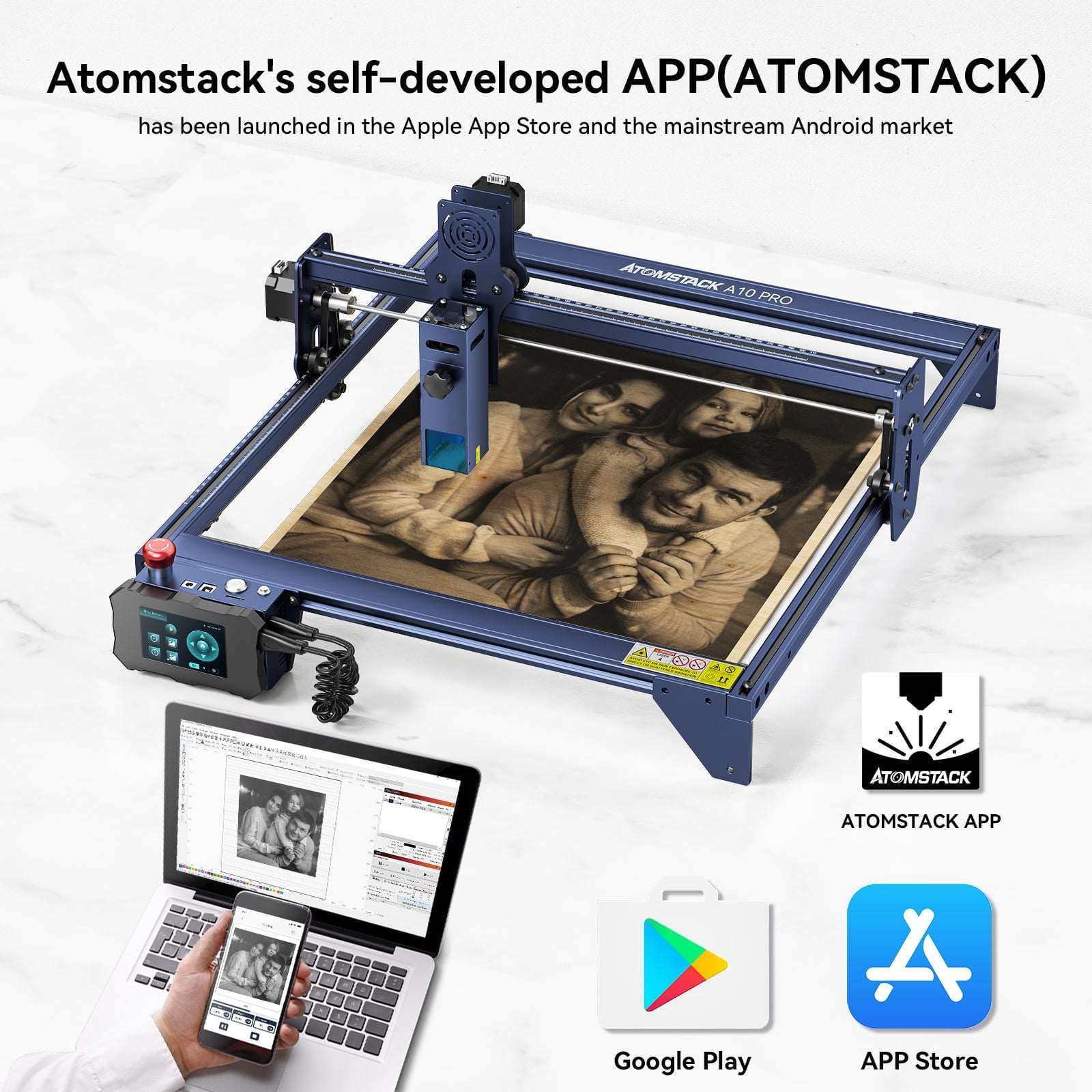 Atomstack 50W A10 Pro Laser engraving and cutting machine 10W output power - Atomstack Factory Store