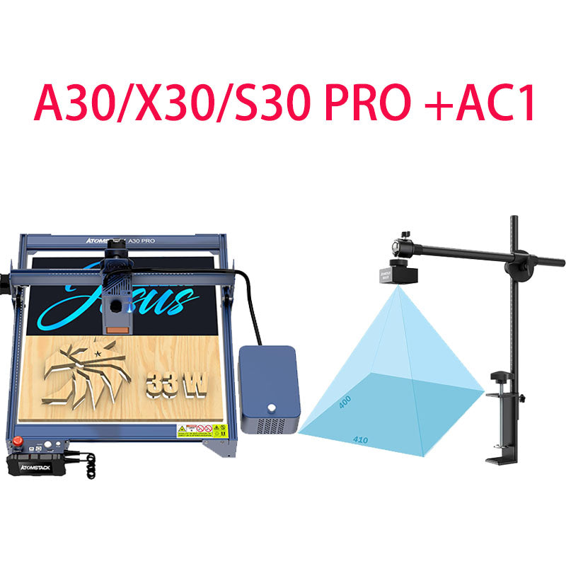 ATOMSTACK A30 PRO X30 PRO S30 Pro 160W Laser Engraving Machine 33W Optical Power Laser Engraver Cutting 20-25mm Wood For Carving Glass Metal Acrylic Stone Leather 400x400mm