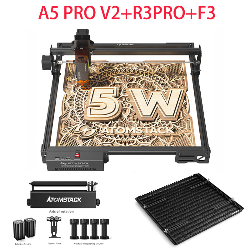 Atomstack A5 PRO V2 Upgraded 5W Laser Engraving Machine with Gen2 Spot Compression Technology Laser Engraver For Wood Metal