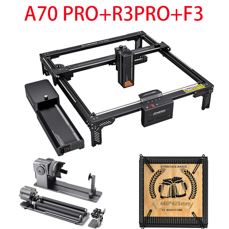Atomstack A70 Pro X70 PRO 360W Laser Engraving Machine With F60 Air Assist Dual-Mode 70W/35W Output Autofoucs Engraver Cutter 500*400mm