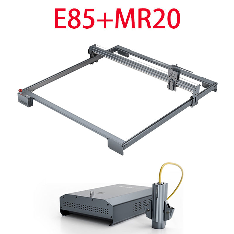 ATOMSTACK MR20 20W Infrared Fiber Laser Module Engraver With E85 Metal Frame 850*800 Large Big Area Laser Engraving Cutting Marking Machine For Metal Plastic Acrylic Stone Rubber Leather Jewelry Rings Bracelets