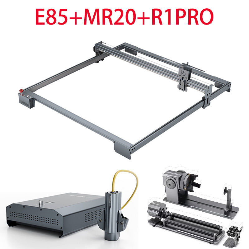 ATOMSTACK MR20 20W Infrared Fiber Laser Module Engraver With E85 Metal Frame 850*800 Large Big Area Laser Engraving Cutting Marking Machine For Metal Plastic Acrylic Stone Rubber Leather Jewelry Rings Bracelets