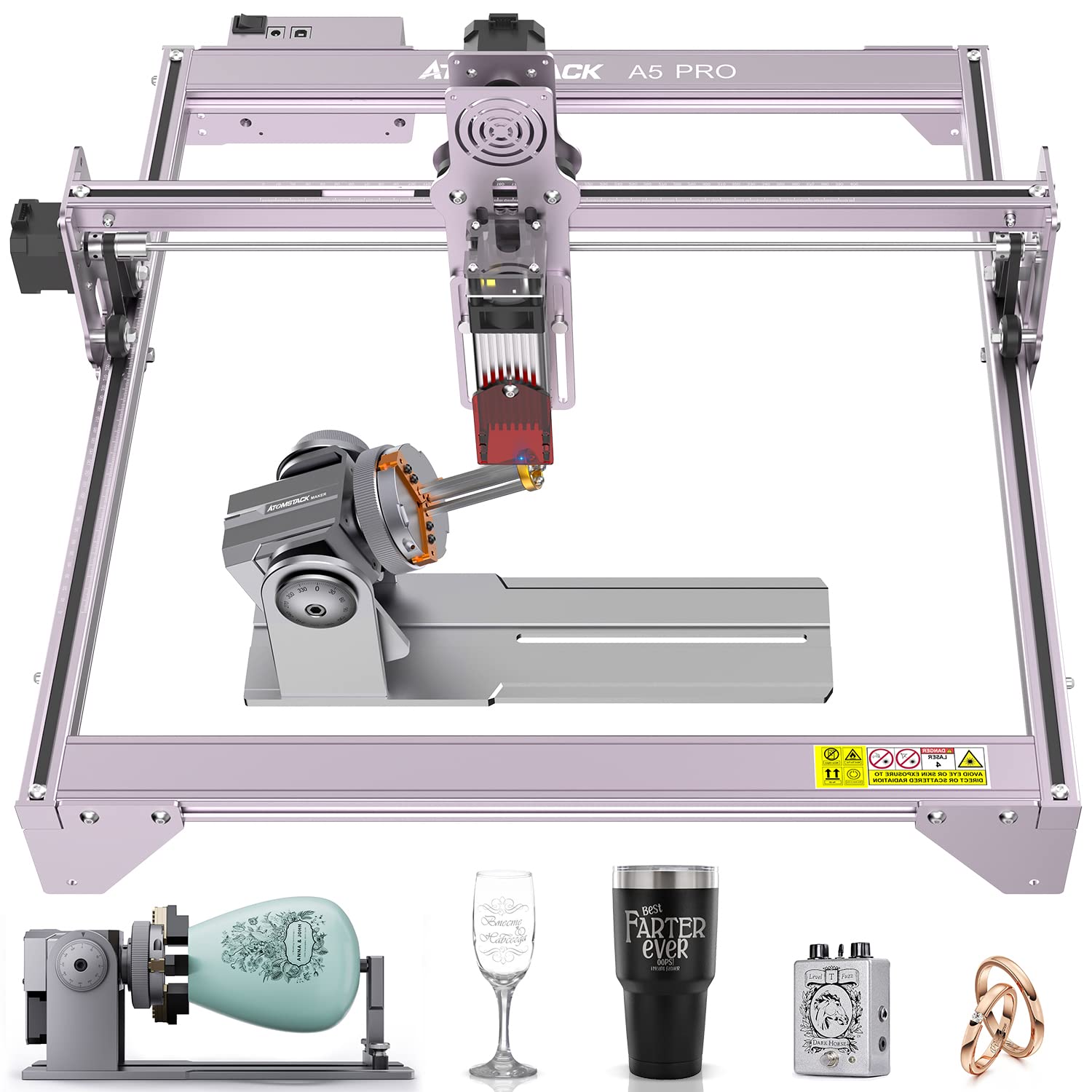 Atomstack A5 Pro 40 W Laser Engraving Machine with R1 Multifunctional