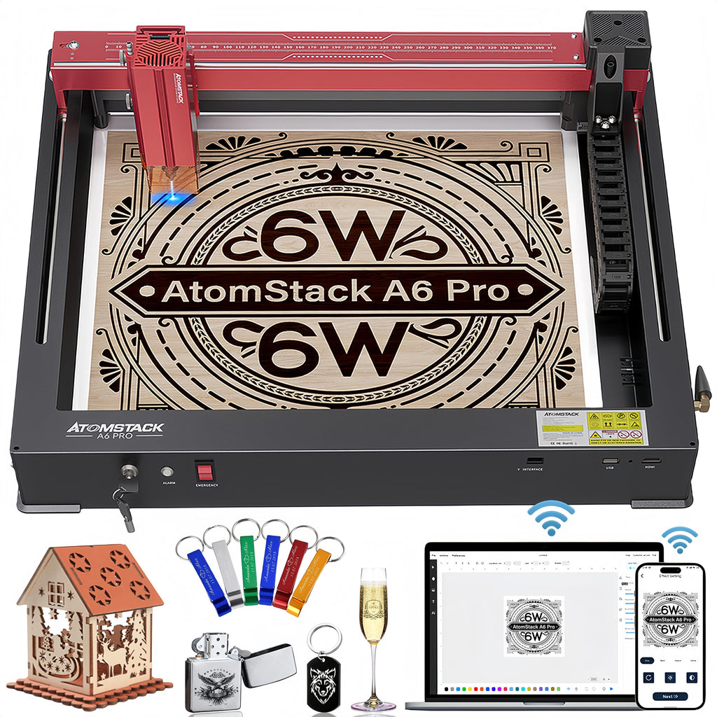 ATOMSTACK A6 Pro Laser Engraving Machine, Unibody Frame Design Install