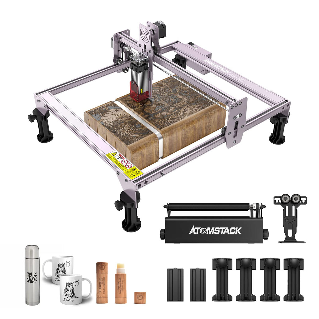 ATOMSTACK A5 Pro Laser Engraver 40W With R3 Pro Laser Rotary Roller Se