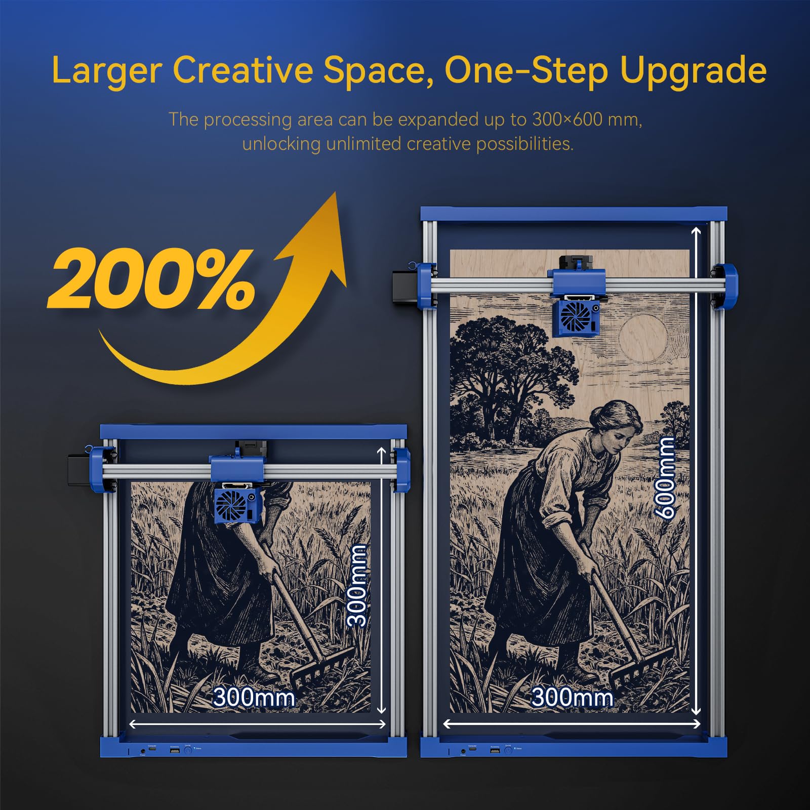 For Swift Laser Engraving Extension Kit 300*600mm Compatible Swift 7W/12W Large DIY Projects New Easy Operation