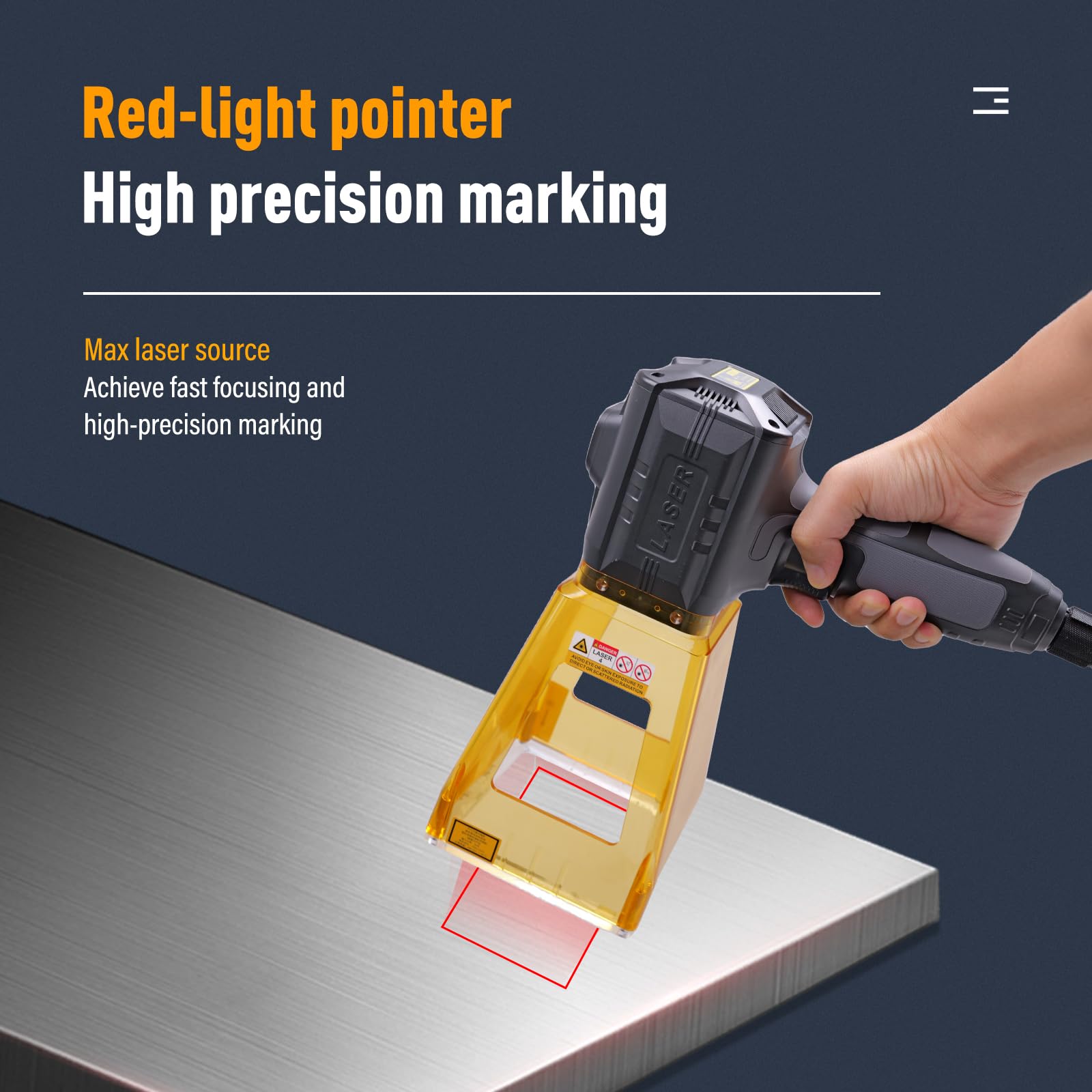 Handheld Laser Engraver 20W 30W 50W Output Power MAX Fiber Marking Machine Steel Distribution Box Nameplate QR Portable Printer