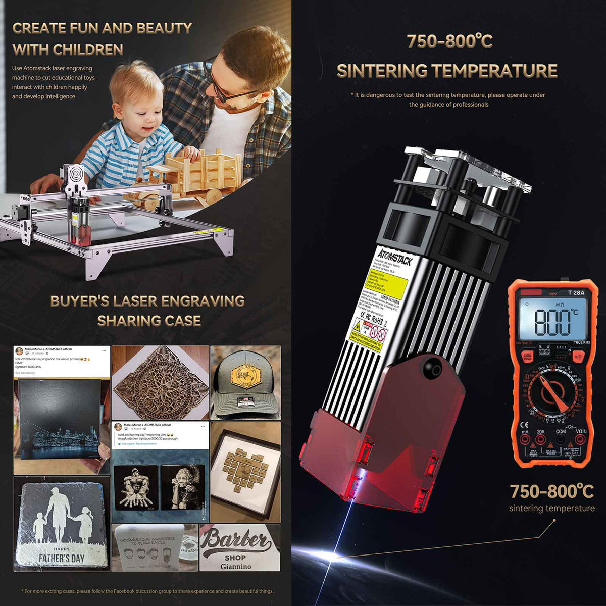 Atomstack A5 Pro 40 W Laser Engraving Machine with R1 Multifunctional
