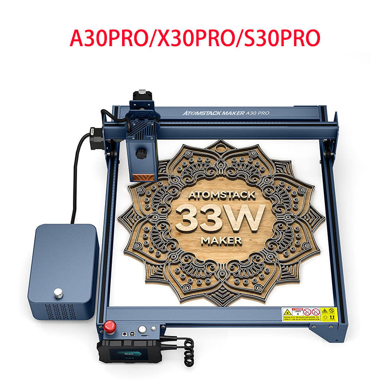 ATOMSTACK A30 PRO X30 PRO S30 Pro 160W Laser Engraving Machine 33W Optical Power Laser Engraver Cutting 20-25mm Wood For Carving Glass Metal Acrylic Stone Leather 400x400mm