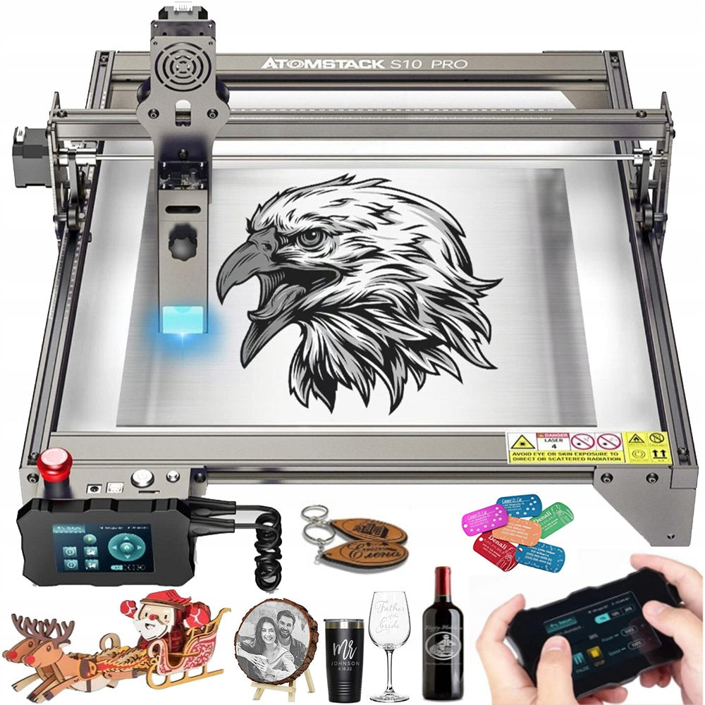 Atomstack S10 Pro X7 PRO A10 PRO Laser Engraver, 50W Laser Engraving Machine, 10W Optical Dual Compressed Spot Laser Cutter For 20 mm Wood and Acrylic, DIY Laser Cutting, Support Offline Engraving Phone App